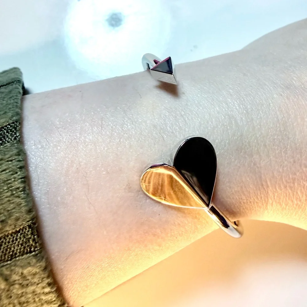NWTKate spade silver heart arrow open bangle bracelet - Picture 10 of 12